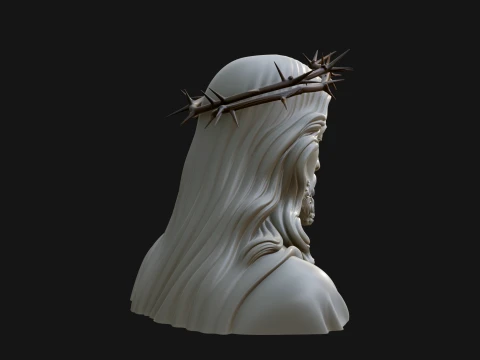 Christ Bust Statue Design 5 - 3D Print Model 3D Print Model