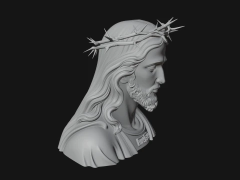 Christ Bust Statue Design 5 - 3D Print Model 3D Print Model