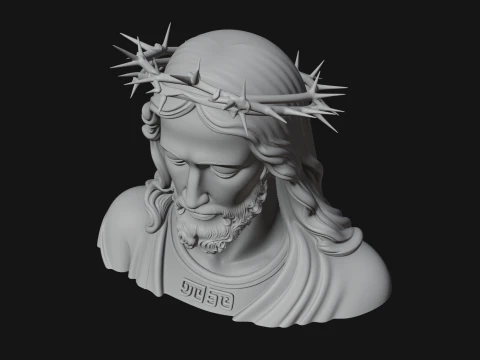 Christ Bust Statue Design 5 - 3D Print Model 3D Print Model