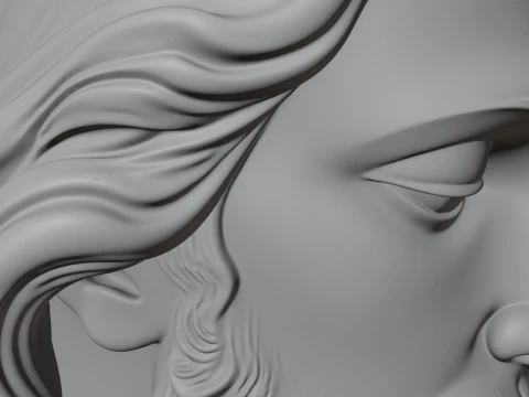Christ Bust Statue Design 5 - 3D Print Model 3D Print Model