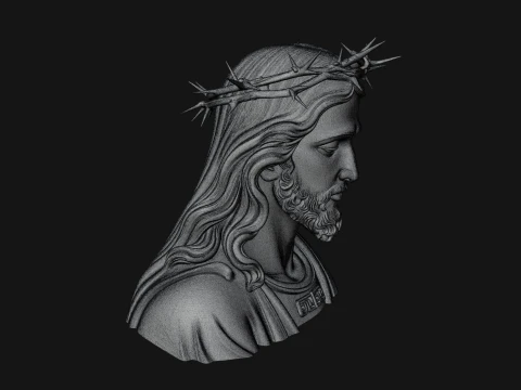 Christ Bust Statue Design 5 - 3D Print Model 3D Print Model