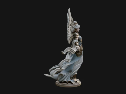 Winged Celestial Fairy Statue Design 4 - 3D Print Model 3D Print Model