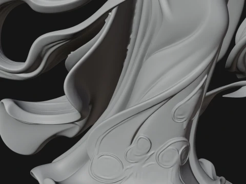 Winged Celestial Fairy Statue Design 4 - 3D Print Model 3D Print Model