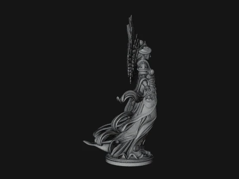 Winged Celestial Fairy Statue Design 4 - 3D Print Model 3D Print Model