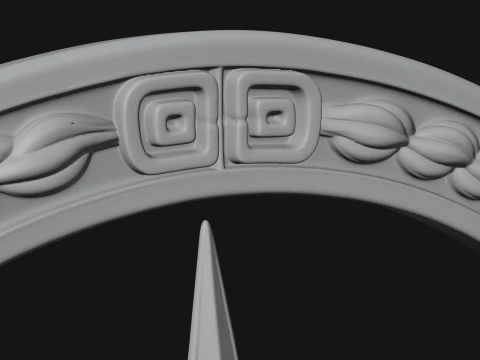 Compass Rose Medallion Pendant Design 3 - 3D Print Model 3D Print Model