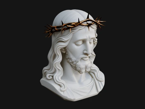 Christ Bust Statue Design 6 - 3D Print Model 3D Print Model