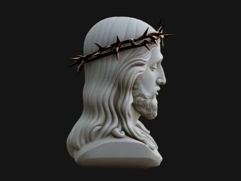 Christ Bust Statue Design 6 - 3D Print Model 3D Print Model