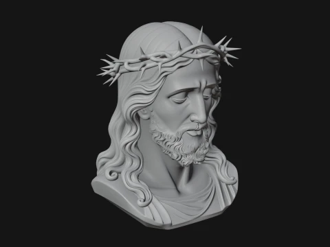 Christ Bust Statue Design 6 - 3D Print Model 3D Print Model