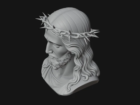 Christ Bust Statue Design 6 - 3D Print Model 3D Print Model