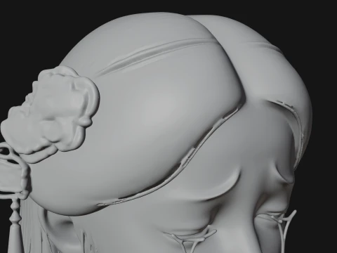 Praying Winged Girl Statue Design 1 - 3D Print Model 3D Print Model