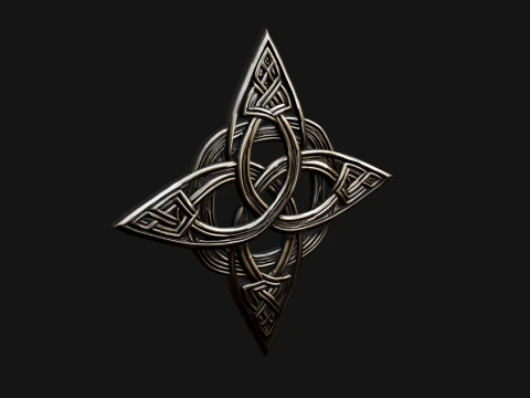 Celtic Trinity Knot Pendant Design 12 - 3D Print Model 3D Принт Модель