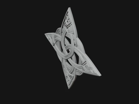 Celtic Trinity Knot Pendant Design 12 - 3D Print Model 3D Print Model