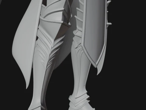 Dark Elf Warrior Woman Statue Design 5 - 3D Print Model 3D Print Model