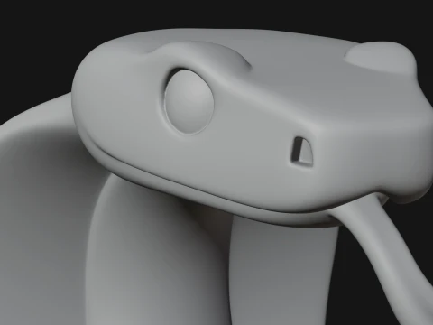 Cobra on Pedestal Statue Design 4 - 3D Print Model 3D Print Model