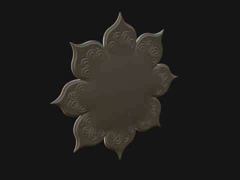 Lotus Mandala Wall Plaque Design 10 - 3D Print Model 3D Print Model