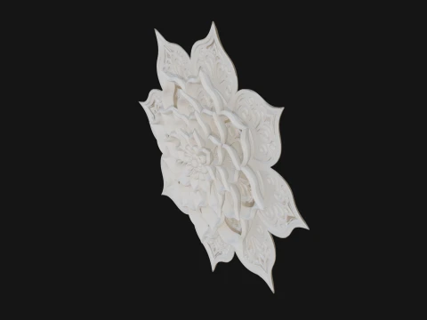 Lotus Mandala Wall Plaque Design 10 - 3D Print Model 3D Print Model