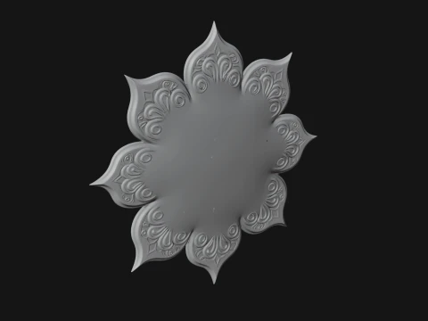 Lotus Mandala Wall Plaque Design 10 - 3D Print Model 3D Print Model