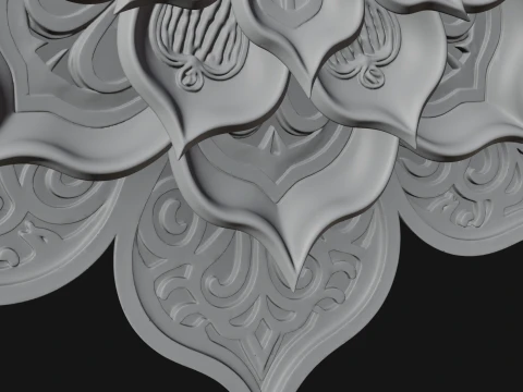 Lotus Mandala Wall Plaque Design 10 - 3D Print Model 3D Print Model