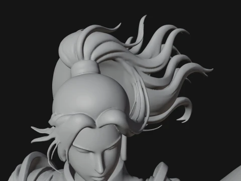 Caped Woman Warrior Statue Design 3 - 3D Print Model 3D Print Model