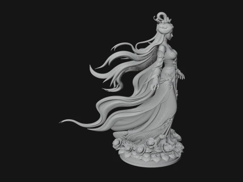 Flying Celestial Fairy Statue Design 3 - 3D Print Model 3D Print Model