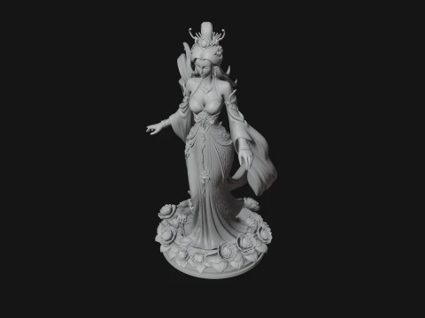 Flying Celestial Fairy Statue Design 3 - 3D Print Model 3D Print Model