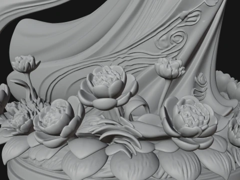 Flying Celestial Fairy Statue Design 3 - 3D Print Model 3D Print Model