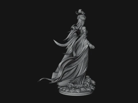 Flying Celestial Fairy Statue Design 3 - 3D Print Model 3D Print Model