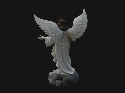 Winged Christ Statue Design 6 - 3D Print Model 3D Print Model