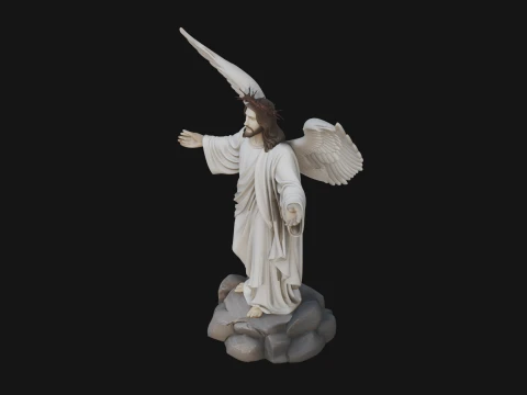 Winged Christ Statue Design 6 - 3D Print Model 3D Print Model