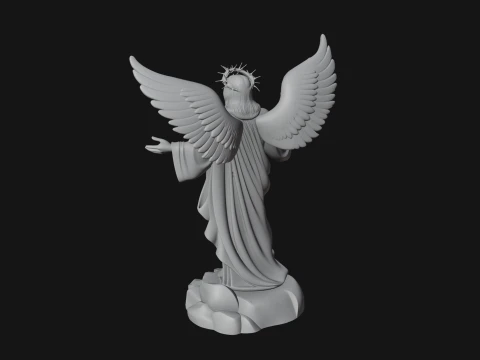 Winged Christ Statue Design 6 - 3D Print Model 3D Print Model