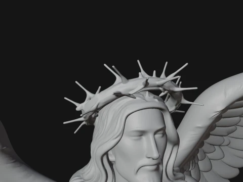 Winged Christ Statue Design 6 - 3D Print Model 3D Print Model