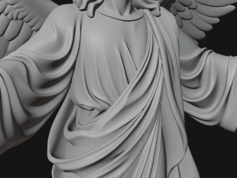 Winged Christ Statue Design 6 - 3D Print Model 3D Print Model