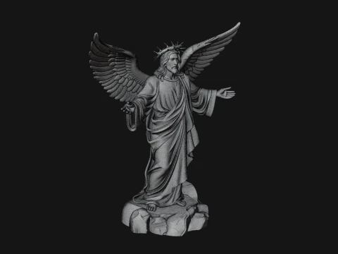 Winged Christ Statue Design 6 - 3D Print Model 3D Print Model