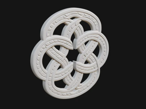 Celtic Endless Knot Ornament Design 5 - 3D Print Model Modello di stampa 3D