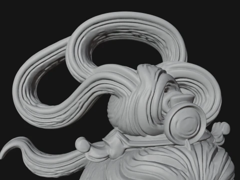 Cosmic Goddess with Rings Statue Design 3 - 3D Print Model 3D Print Model