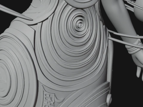 Cosmic Goddess with Rings Statue Design 3 - 3D Print Model 3D Print Model