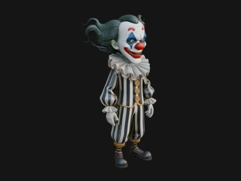 Evil Clown Statue Design 3 - 3D Print Model 3D Print Model