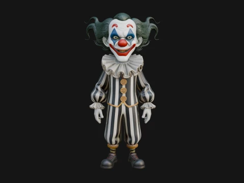 Evil Clown Statue Design 3 - 3D Print Model 3D Print Model
