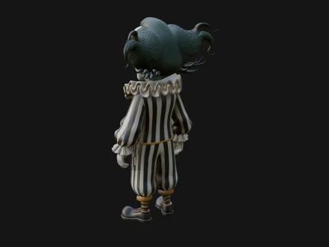 Evil Clown Statue Design 3 - 3D Print Model 3D Print Model