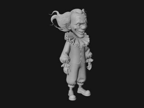 Evil Clown Statue Design 3 - 3D Print Model 3D Print Model