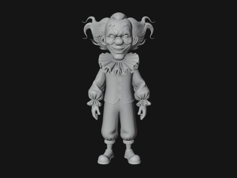Evil Clown Statue Design 3 - 3D Print Model 3D Print Model