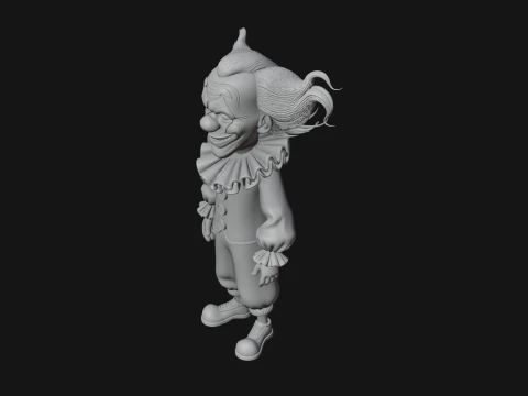 Evil Clown Statue Design 3 - 3D Print Model 3D Print Model