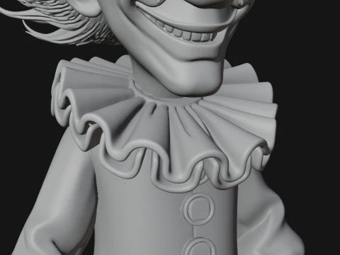 Evil Clown Statue Design 3 - 3D Print Model 3D Print Model