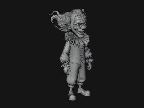 Evil Clown Statue Design 3 - 3D Print Model 3D Print Model