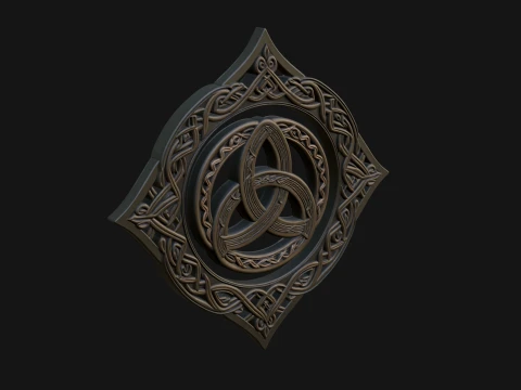 Celtic Trinity Knot Pendant Design 14 - 3D Print Model Modelo de impresión 3D