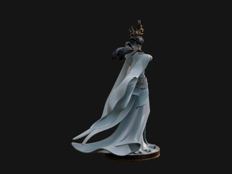Elven Archer Queen Statue Design 6 - 3D Print Model 3D Print Model