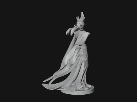 Elven Archer Queen Statue Design 6 - 3D Print Model 3D Print Model