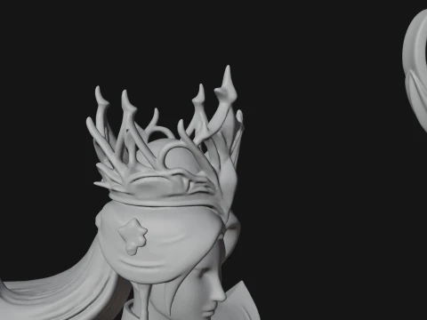 Elven Archer Queen Statue Design 6 - 3D Print Model 3D Print Model