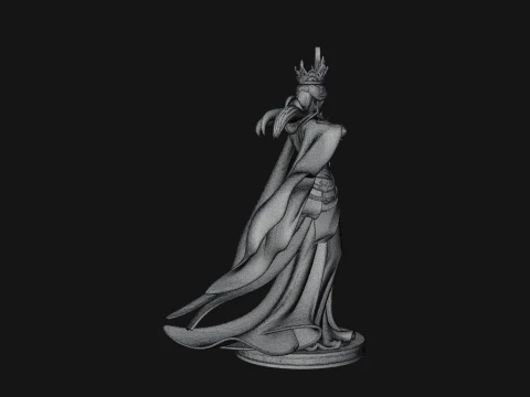 Elven Archer Queen Statue Design 6 - 3D Print Model 3D Print Model