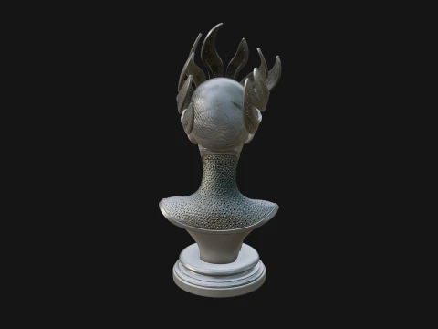 Futuristic Woman Bust Statue Design 9 - 3D Print Model 3D Print Model